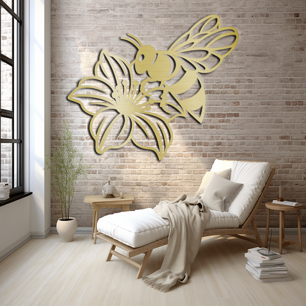 bee-pollinating-a-flower-decorative-metal-sign