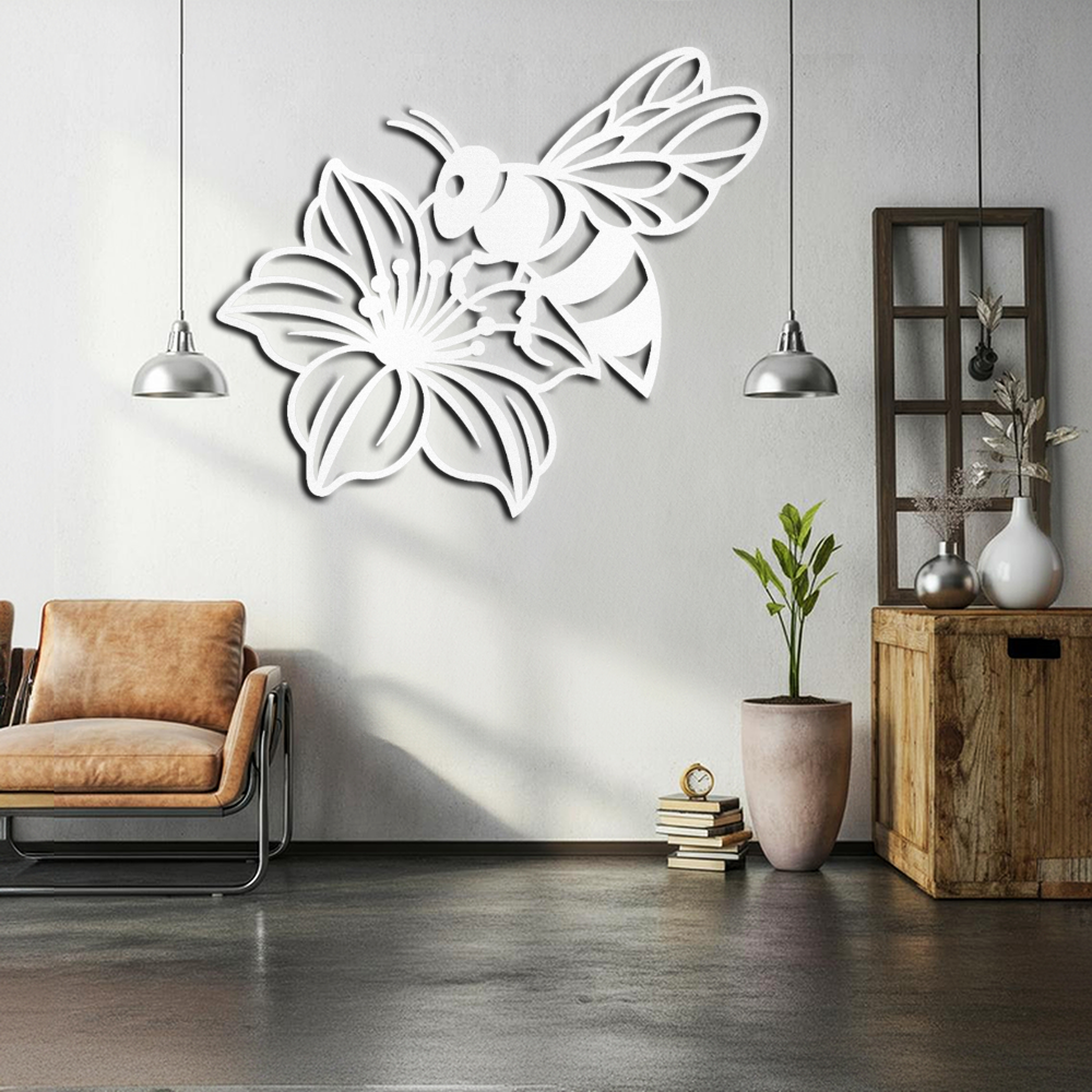 bee-pollinating-a-flower-decorative-metal-sign