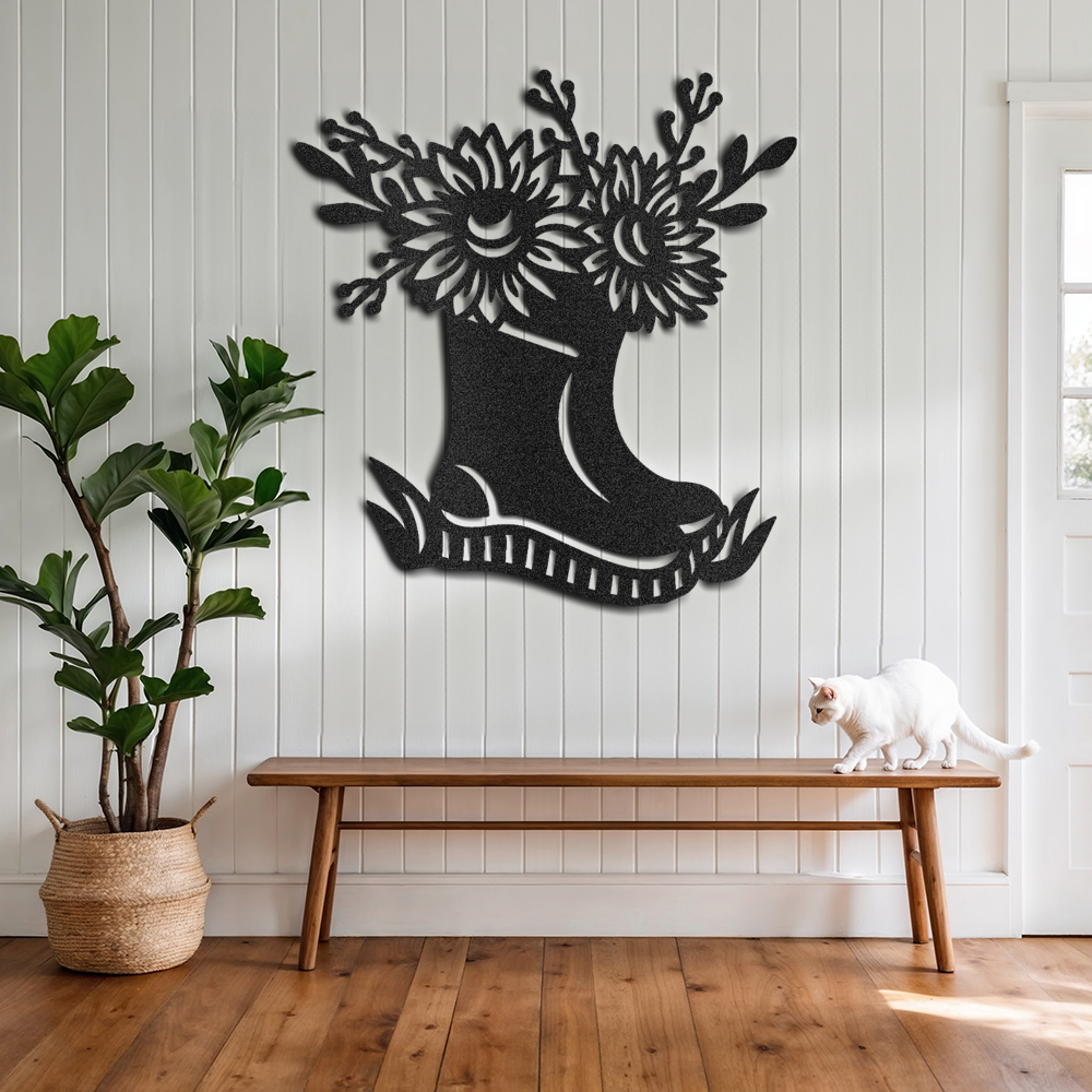 boots-full-of-flowers-metal-decorative-wall-sign