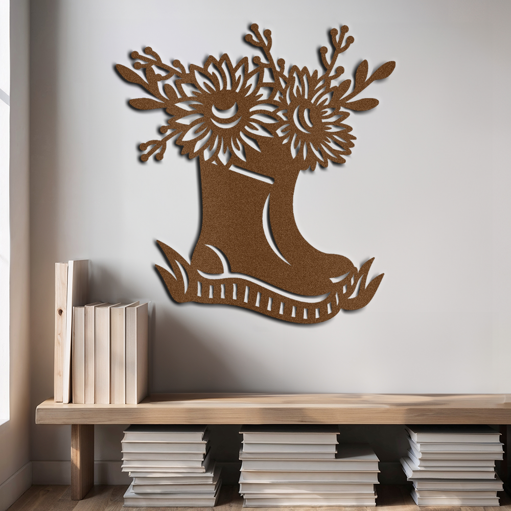 boots-full-of-flowers-metal-decorative-wall-sign