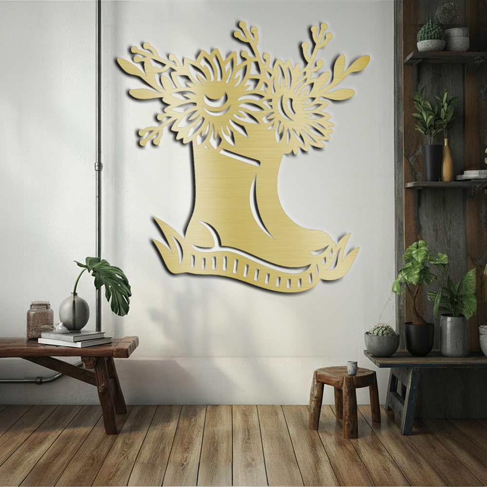 boots-full-of-flowers-metal-decorative-wall-sign