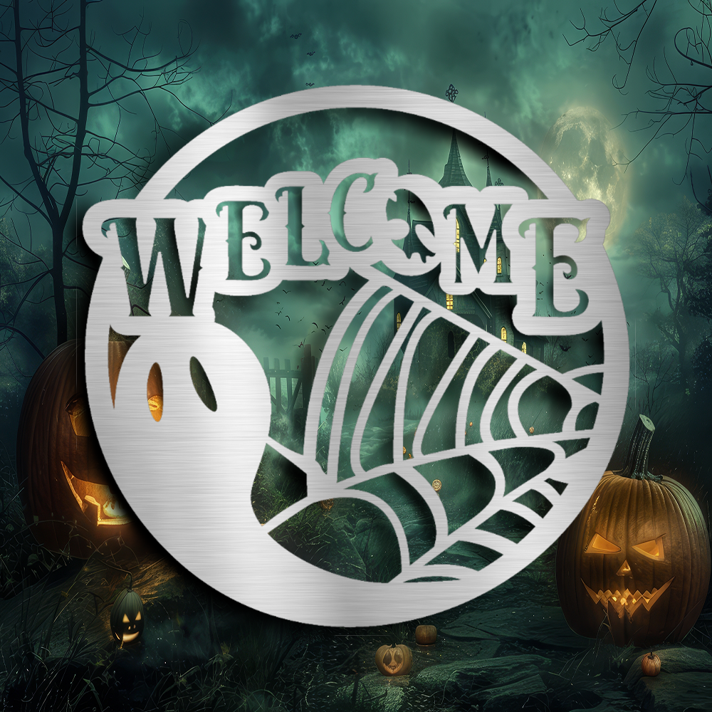 cobweb-ghost-holloween-welcome-sign