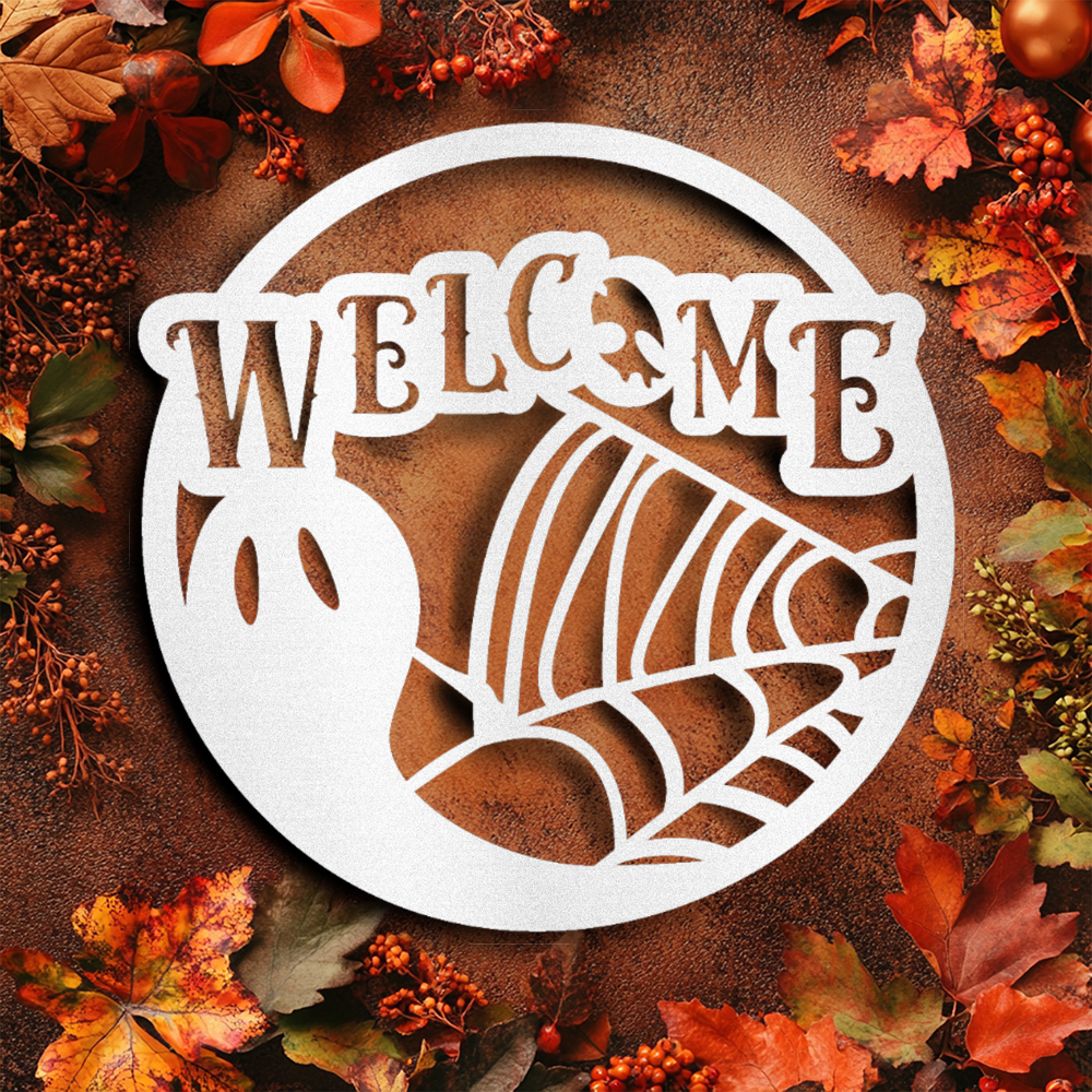 cobweb-ghost-holloween-welcome-sign