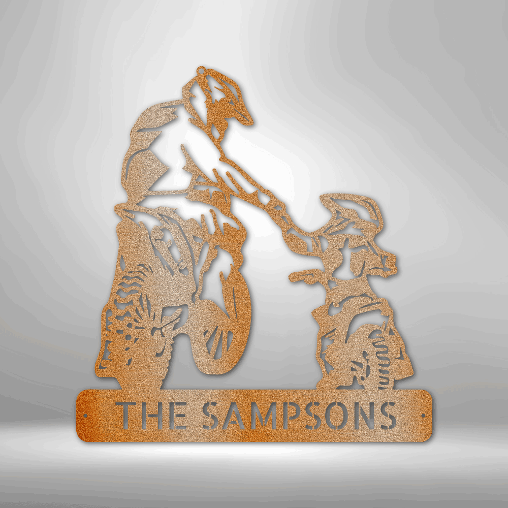 father-and-son-motorcross-monogram-steel-sign
