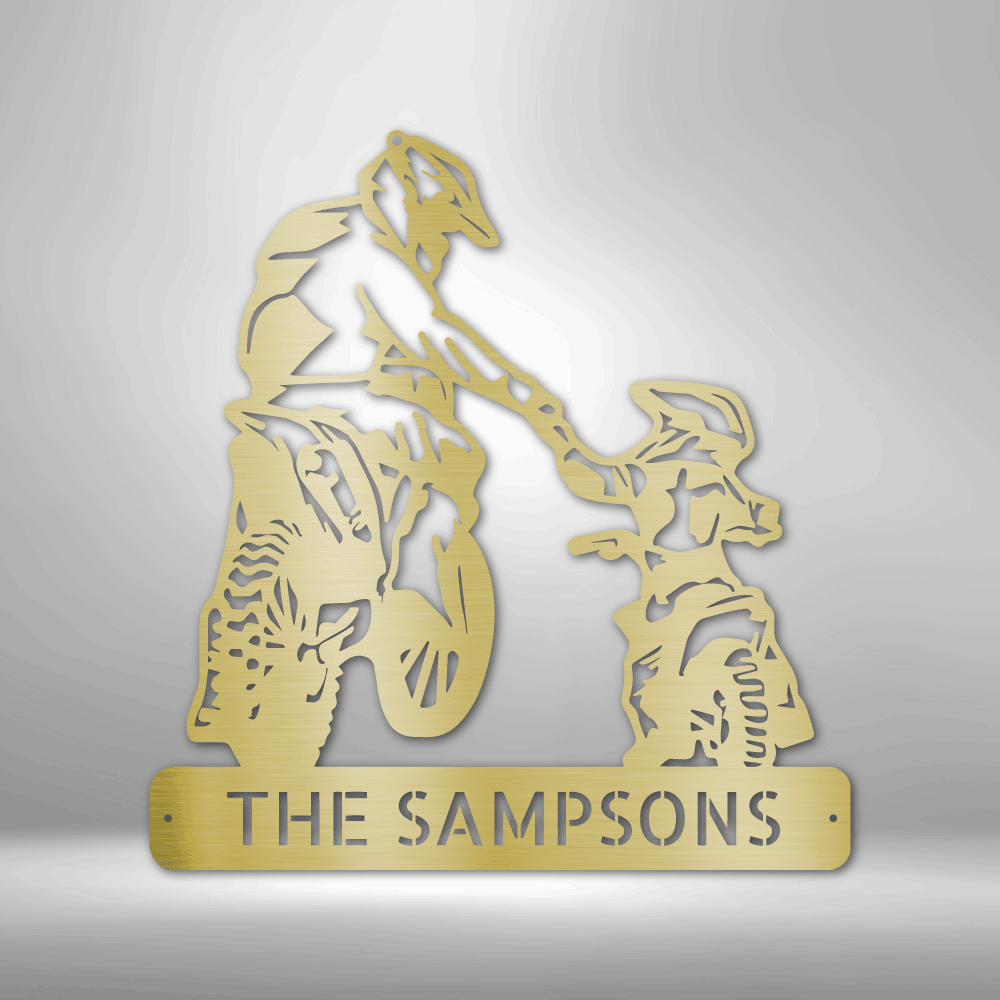 father-and-son-motorcross-monogram-steel-sign