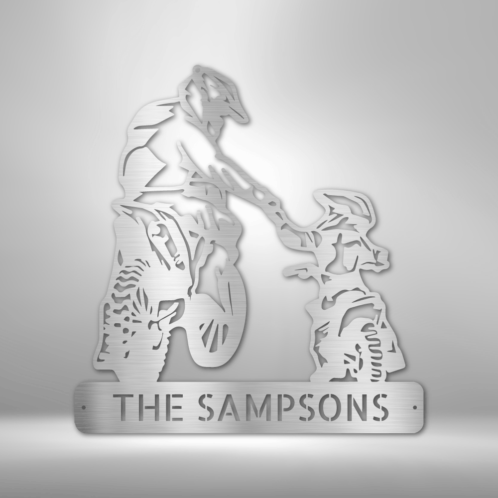 father-and-son-motorcross-monogram-steel-sign