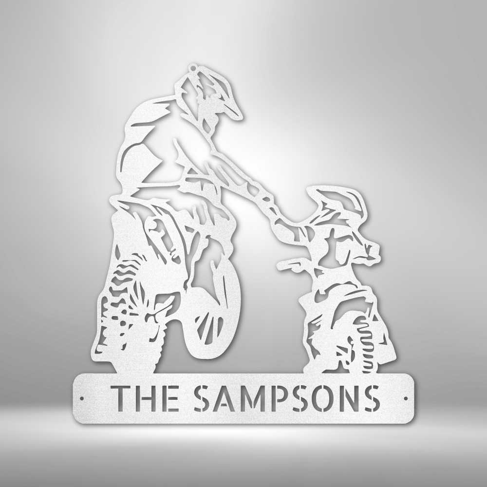father-and-son-motorcross-monogram-steel-sign