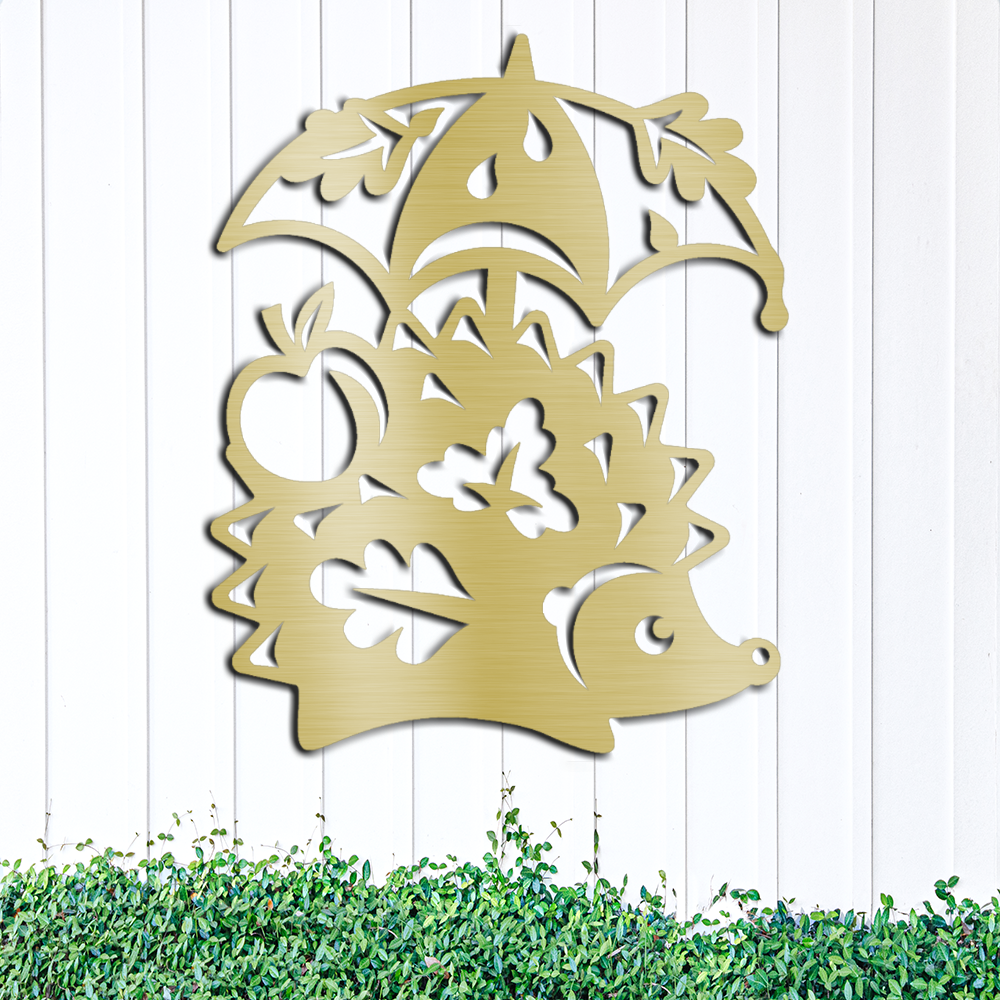hedgehog-under-an-umbrella-metal-decorative-sign
