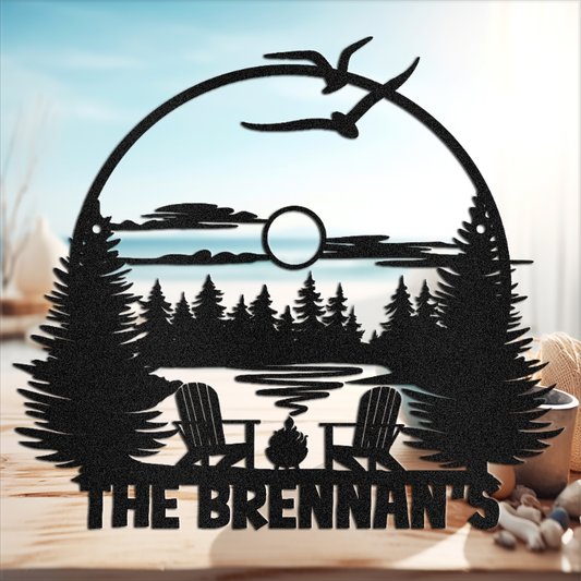 Custom Lake Scene Personalized Metal Wall Decorations