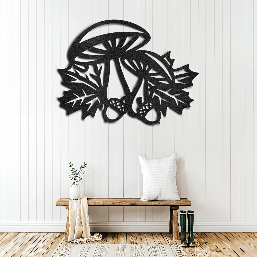 mushrooms-and-acorns-fall-metal-decorative-sign