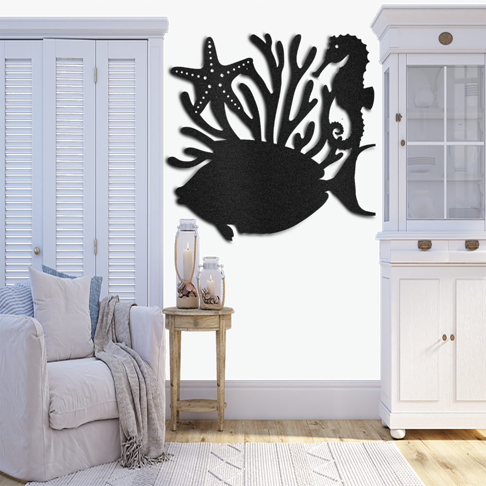 under-sea-sea_horse-coral-star_fish-_fish-non-custom