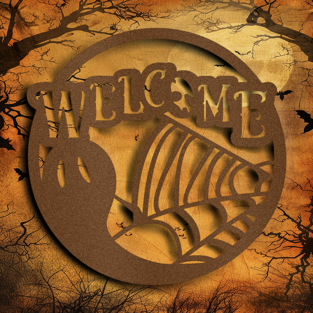cobweb-ghost-holloween-welcome-sign