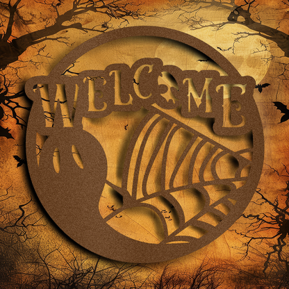 cobweb-ghost-holloween-welcome-sign