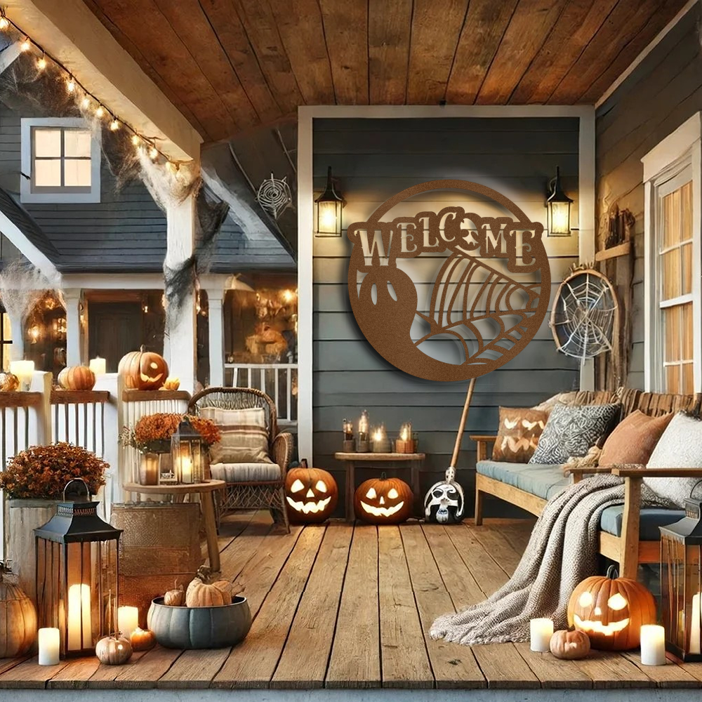 cobweb-ghost-holloween-welcome-sign