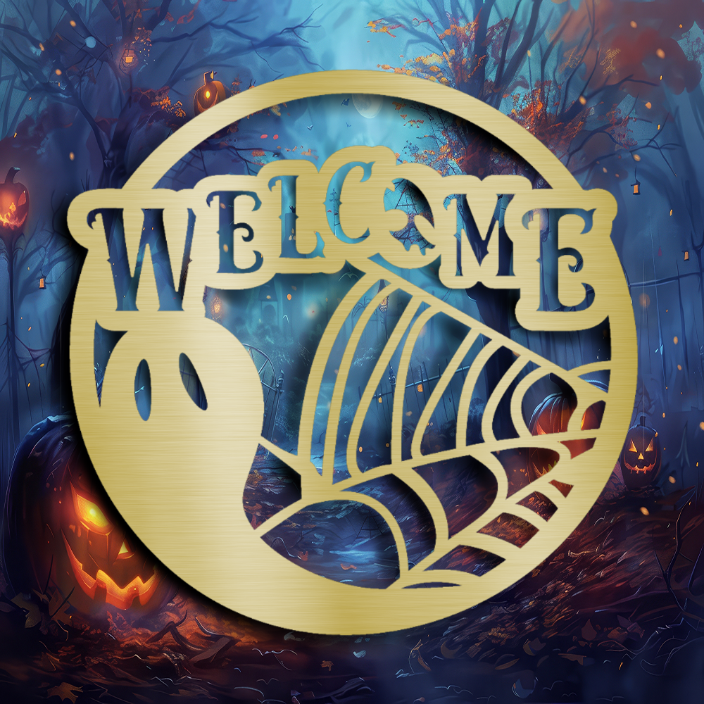 cobweb-ghost-holloween-welcome-sign
