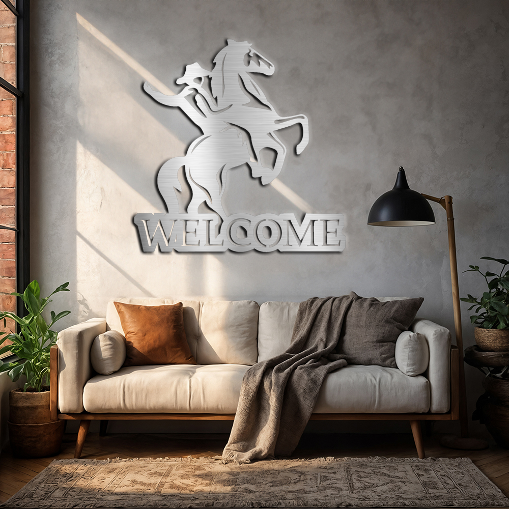 cowboy-riding-a-horse-welcome-sign