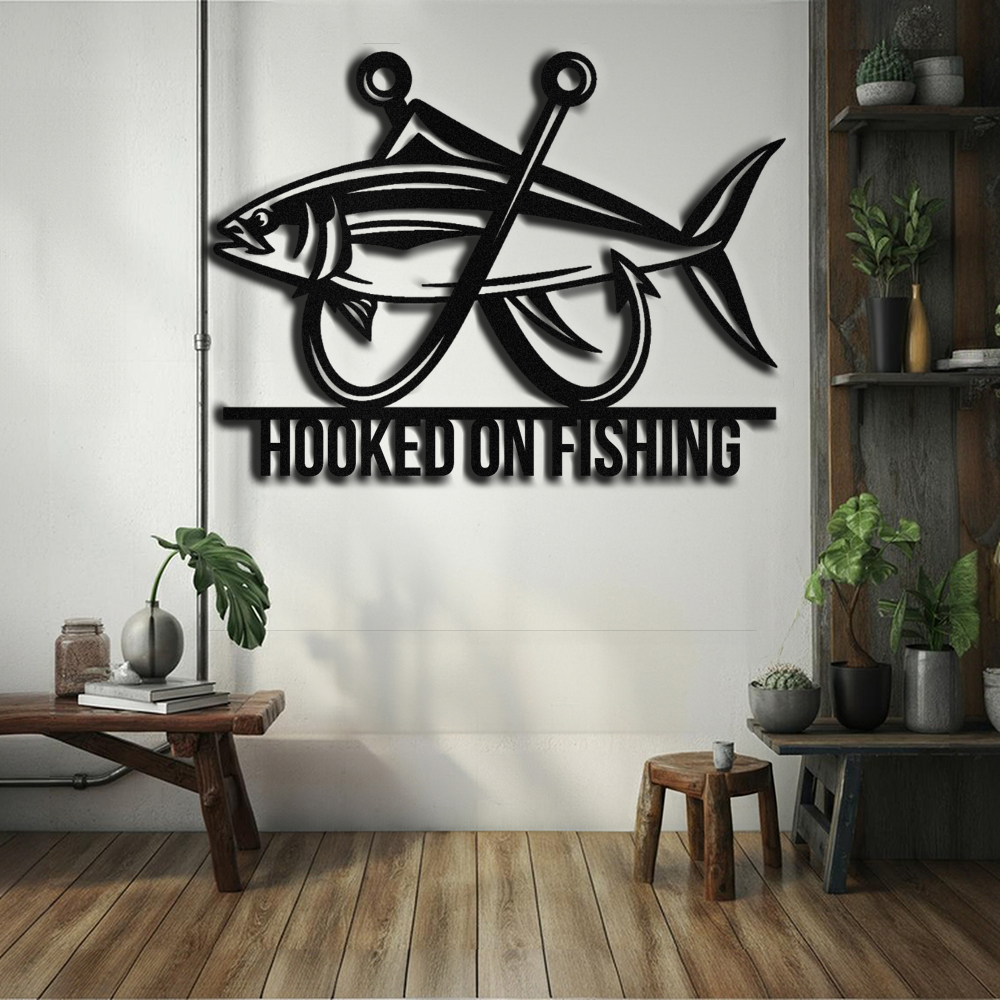 custom-hooked-on-fishing-metal-wall-art