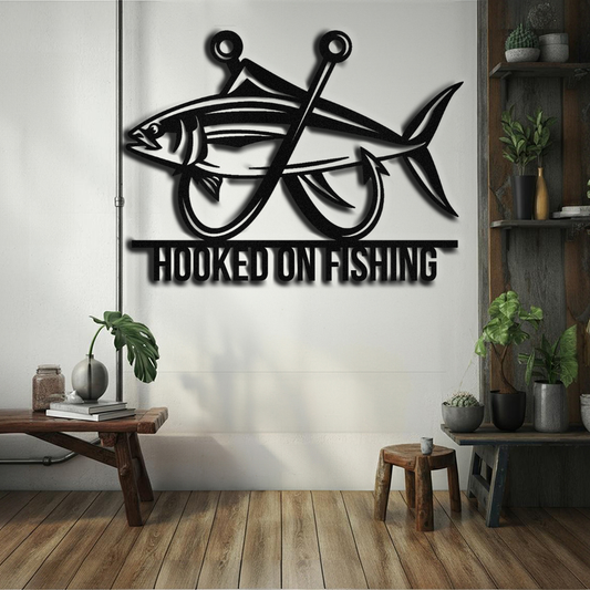 custom-hooked-on-fishing-metal-wall-art